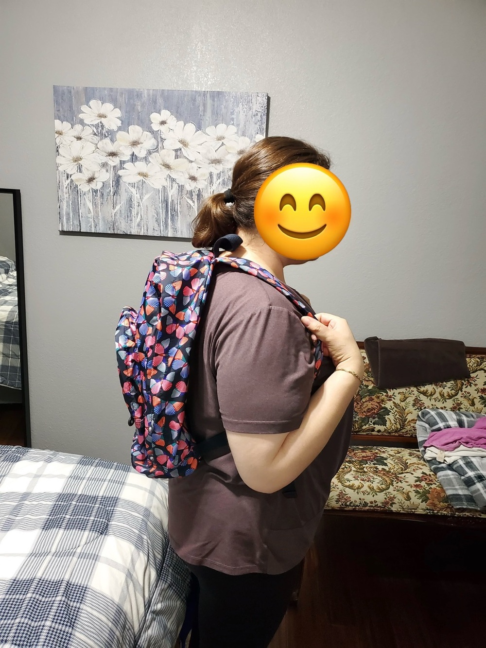 Kipling Multicolor Butterfly School Backpack - Picture 13 of 13